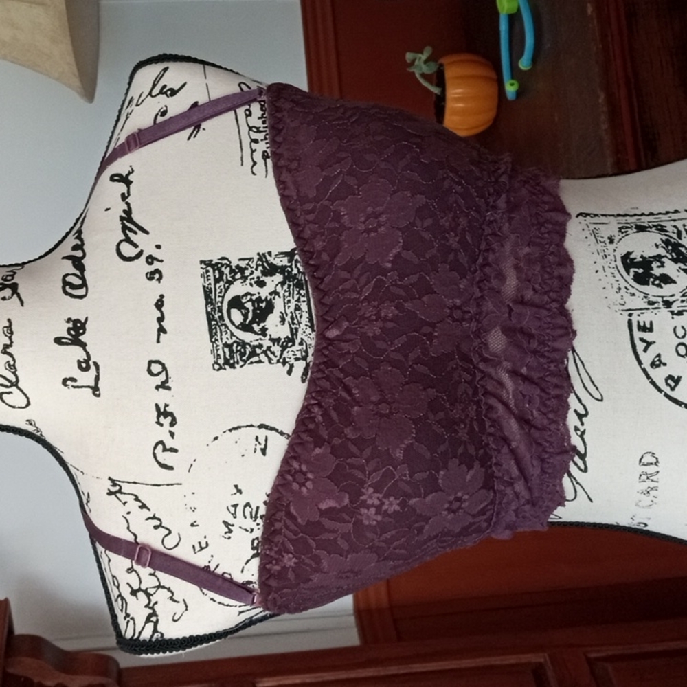 Sexy!!Wendy Glez Bra Size Medium, Plum Color Women's everyday Bra wireless lace